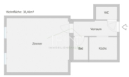 Plan - Anleger aufgepasst! Stylische 1‑Zimmer-​Altbauwohnung im 3. Liftstock zu verkaufen – befristet vermietet!