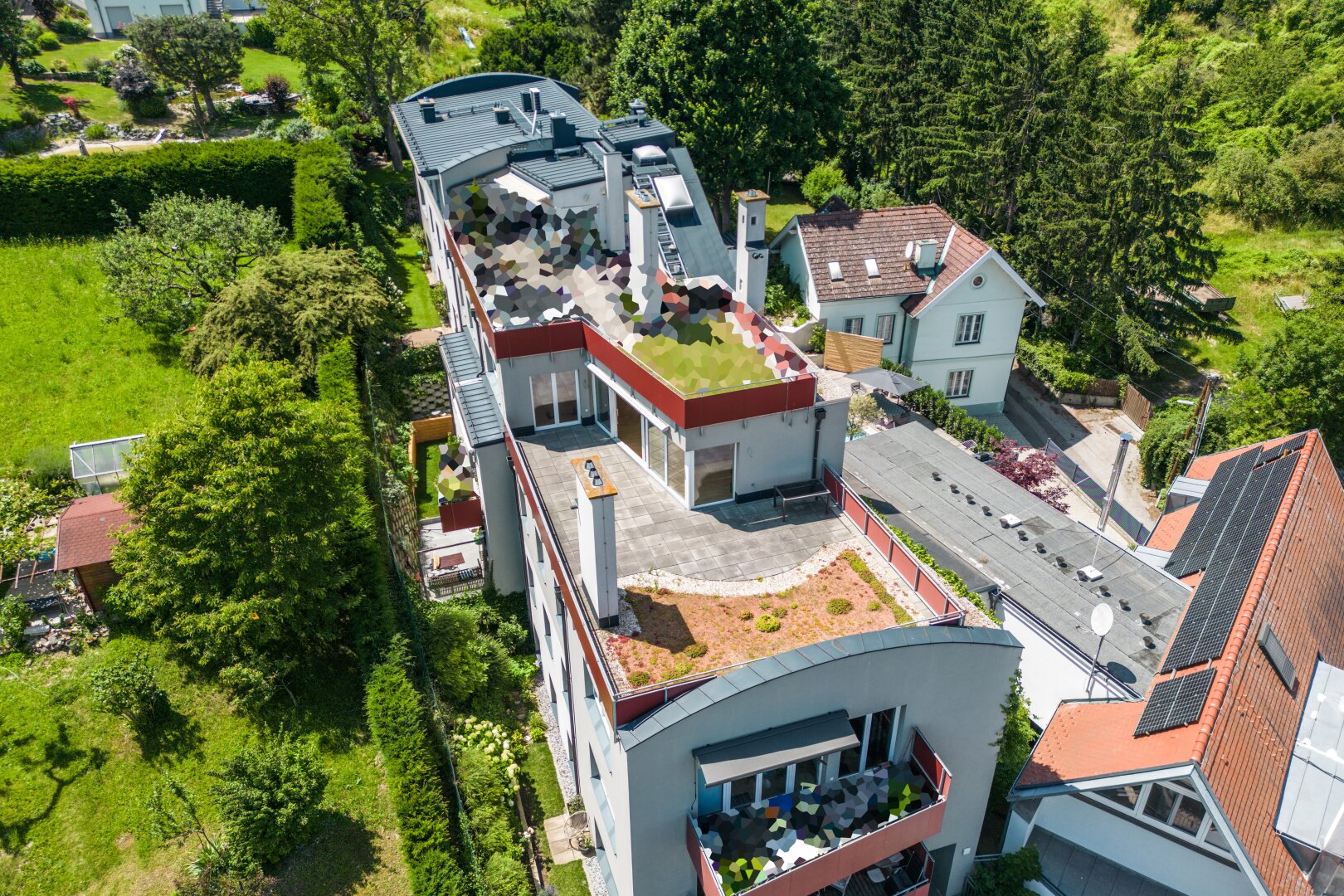 Terrasse, Ansicht von oben