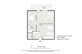 Grundriss Top 34, schematische Darstellung - Wiener Bestlage! 1,5‑Zimmer-Wohnung – nur 2 Gehminuten auf die Mariahilfer Straße